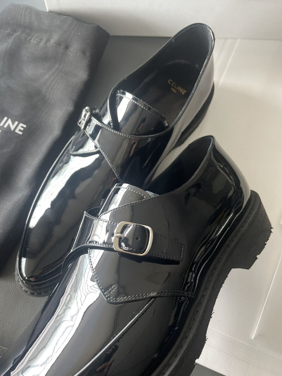 Celine × Hedi Slimane Rare Brand New Hedi Super Runway Creeper Leather Loafer Size US 11.5 / EU 44-45 - 10 Thumbnail