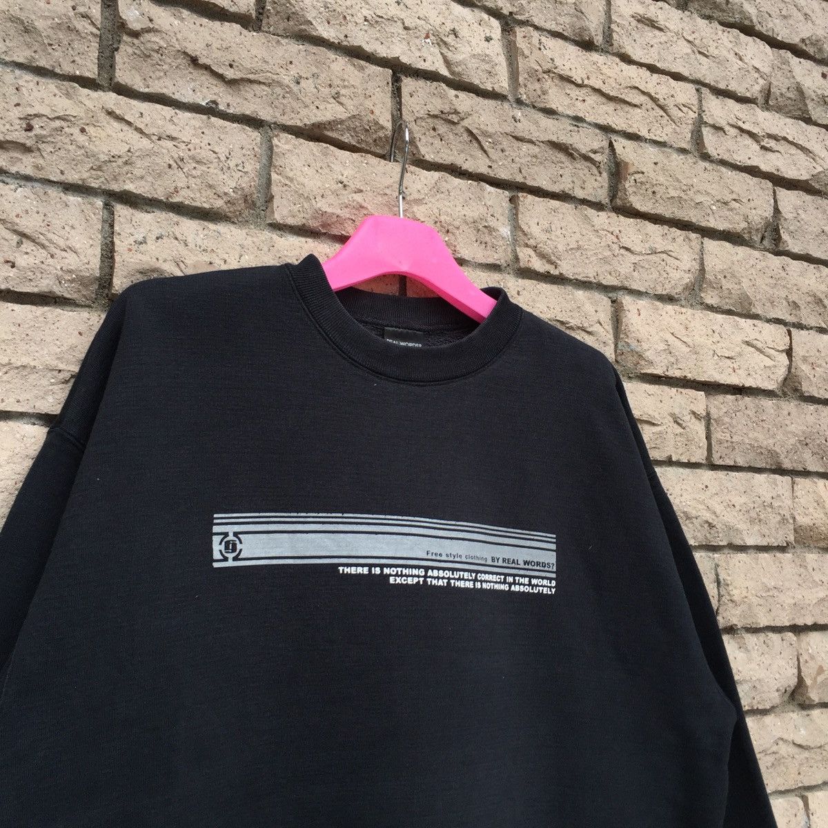 Japanese Brand REAL WORDS sweatshirt spell out small design.. Size US L / EU 52-54 / 3 - 3 Thumbnail