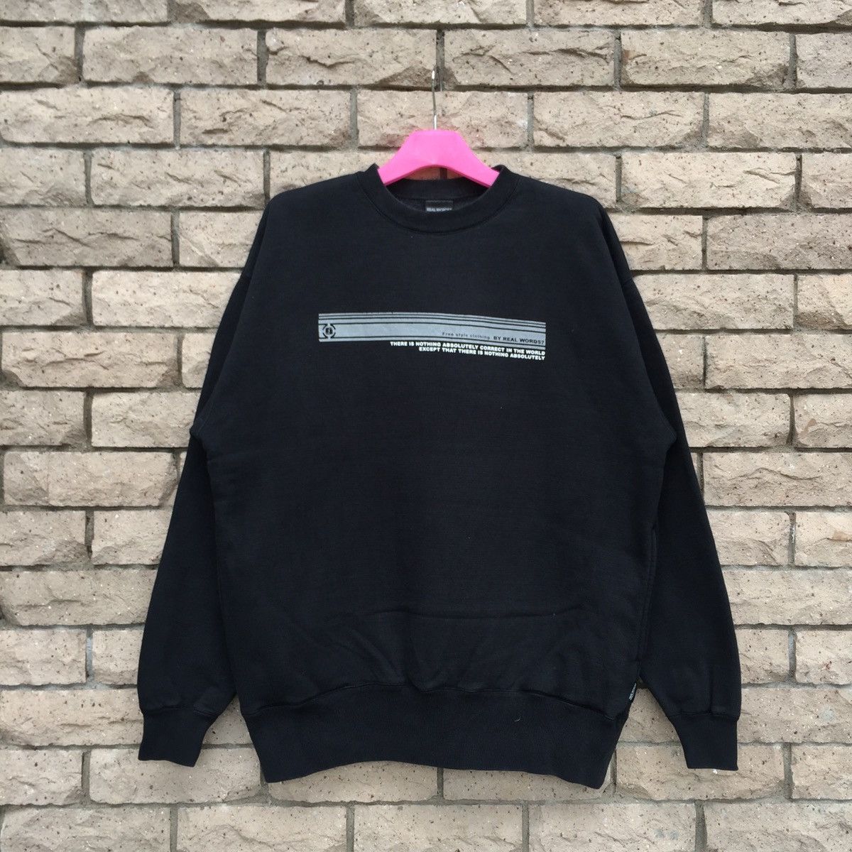 Japanese Brand REAL WORDS sweatshirt spell out small design.. Size US L / EU 52-54 / 3 - 1 Thumbnail