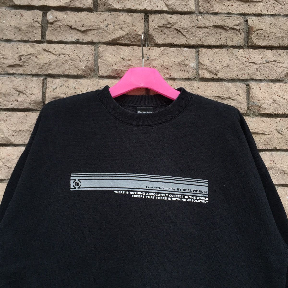 Japanese Brand REAL WORDS sweatshirt spell out small design.. Size US L / EU 52-54 / 3 - 2 Thumbnail