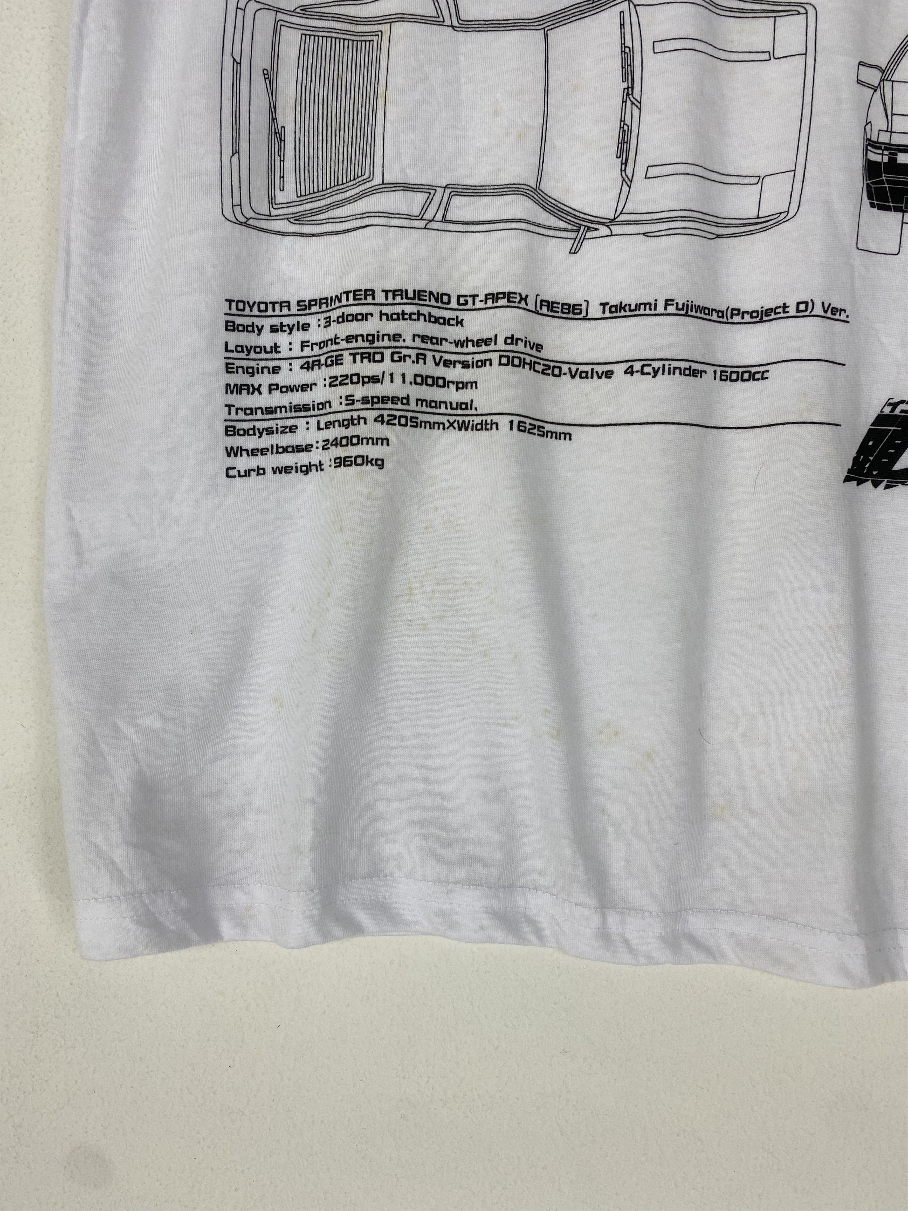 Anime Vintage rare Initial D ae86 Takumi Fujiwara Size US M / EU 48-50 / 2 - 7 Thumbnail