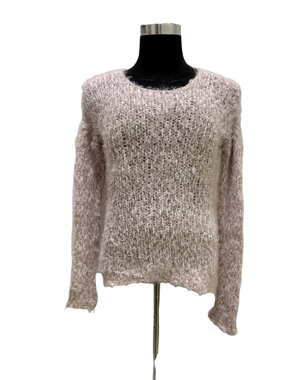 Japanese Brand DIAPASON Soft Shaggy Mohair Crochet Cable Knitwear Sweater Size M / US 6-8 / IT 42-44 - 1 Thumbnail