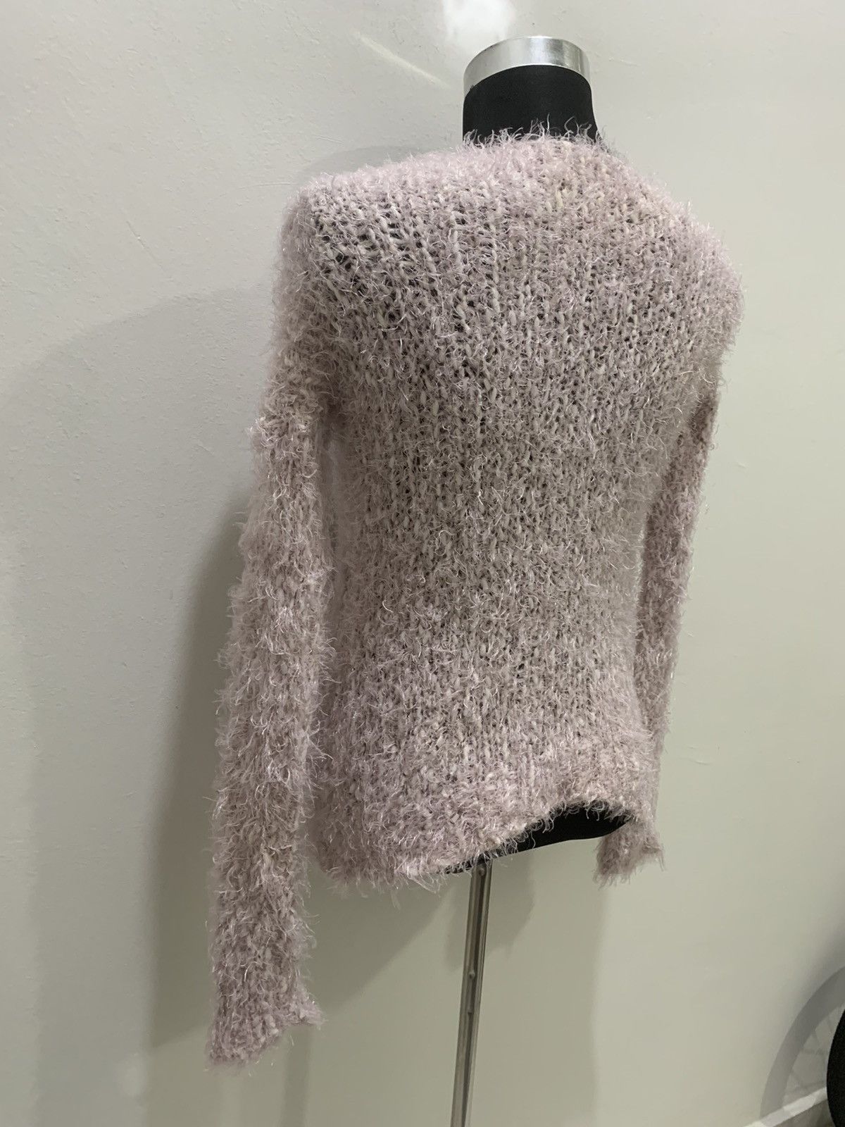 Japanese Brand DIAPASON Soft Shaggy Mohair Crochet Cable Knitwear Sweater Size M / US 6-8 / IT 42-44 - 13 Thumbnail