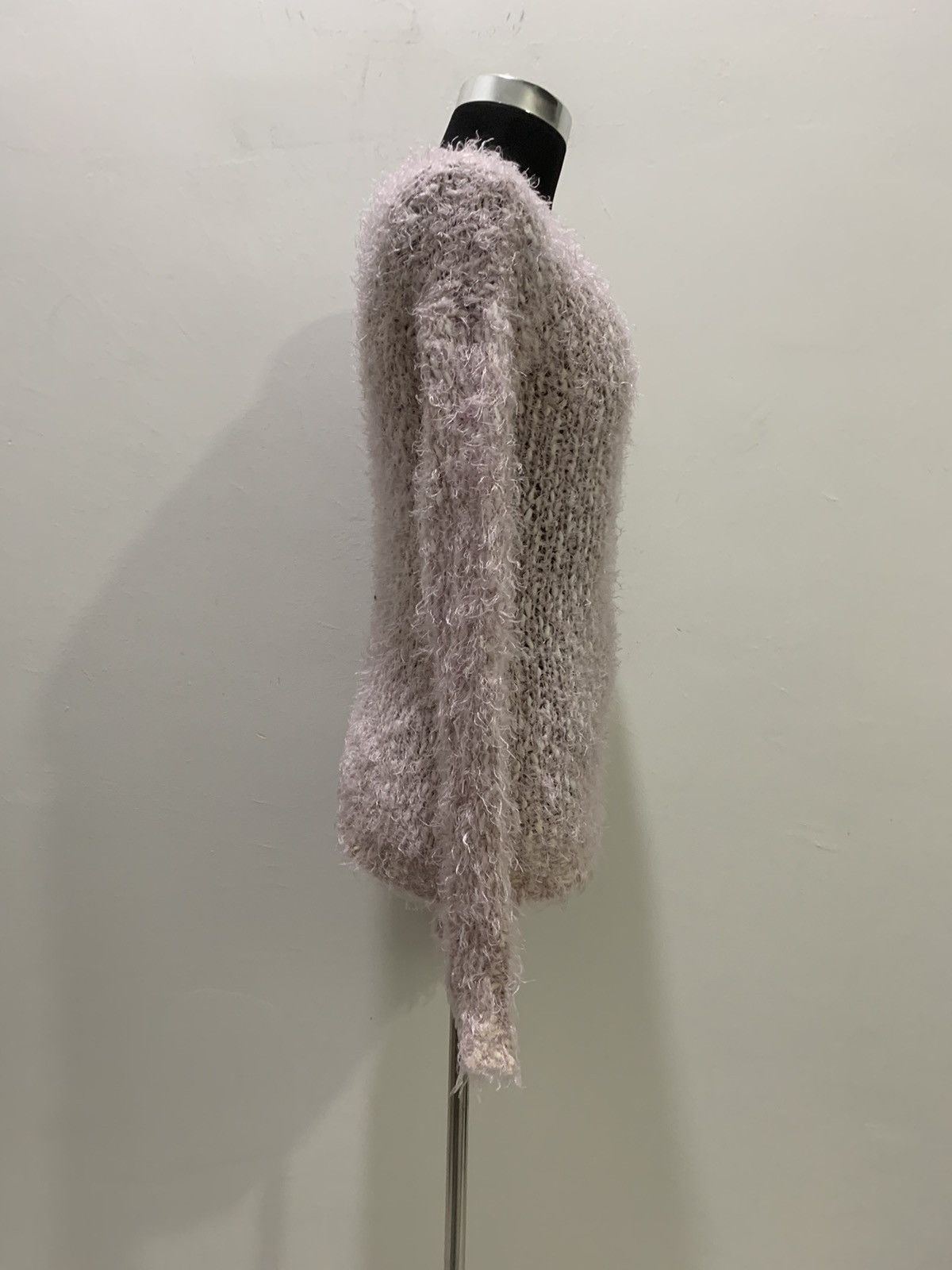Japanese Brand DIAPASON Soft Shaggy Mohair Crochet Cable Knitwear Sweater Size M / US 6-8 / IT 42-44 - 10 Thumbnail