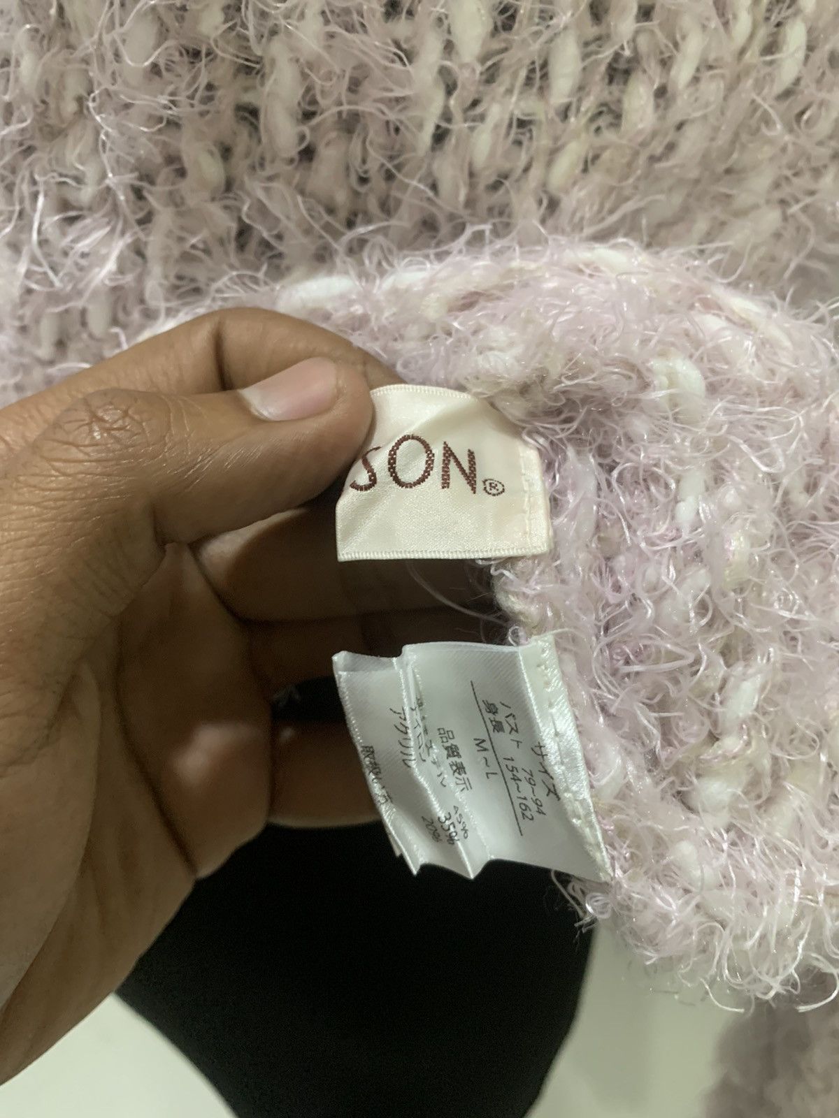 Japanese Brand DIAPASON Soft Shaggy Mohair Crochet Cable Knitwear Sweater Size M / US 6-8 / IT 42-44 - 16 Thumbnail
