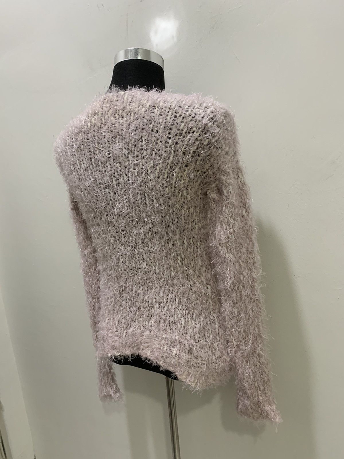 Japanese Brand DIAPASON Soft Shaggy Mohair Crochet Cable Knitwear Sweater Size M / US 6-8 / IT 42-44 - 14 Thumbnail