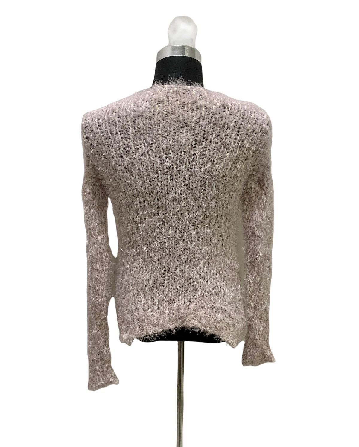 Japanese Brand DIAPASON Soft Shaggy Mohair Crochet Cable Knitwear Sweater Size M / US 6-8 / IT 42-44 - 2 Thumbnail