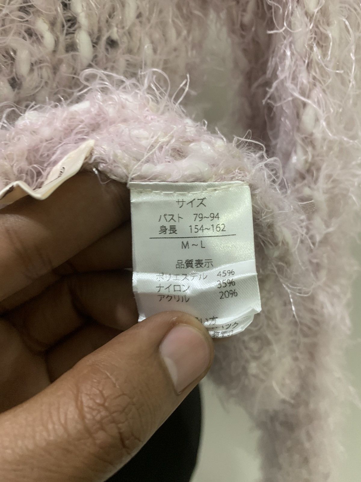 Japanese Brand DIAPASON Soft Shaggy Mohair Crochet Cable Knitwear Sweater Size M / US 6-8 / IT 42-44 - 17 Thumbnail
