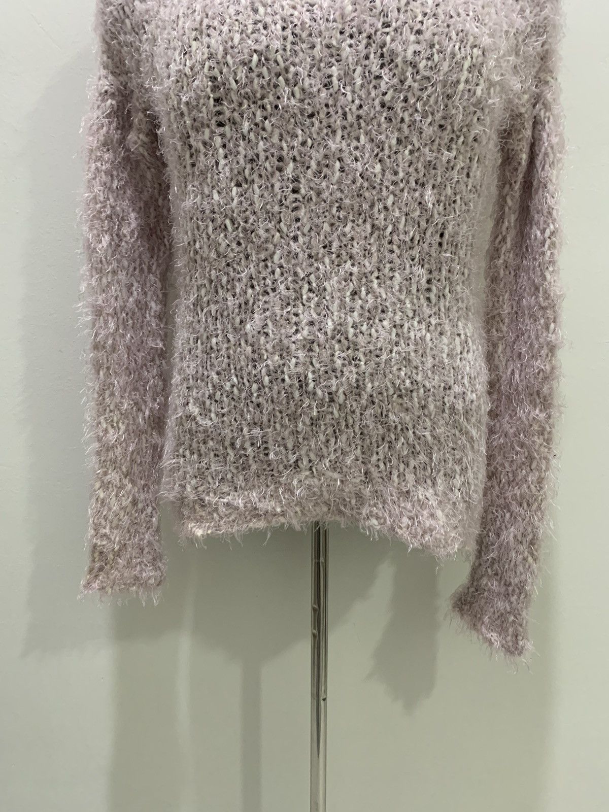 Japanese Brand DIAPASON Soft Shaggy Mohair Crochet Cable Knitwear Sweater Size M / US 6-8 / IT 42-44 - 4 Thumbnail