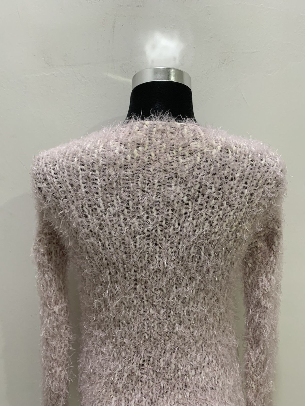Japanese Brand DIAPASON Soft Shaggy Mohair Crochet Cable Knitwear Sweater Size M / US 6-8 / IT 42-44 - 11 Thumbnail