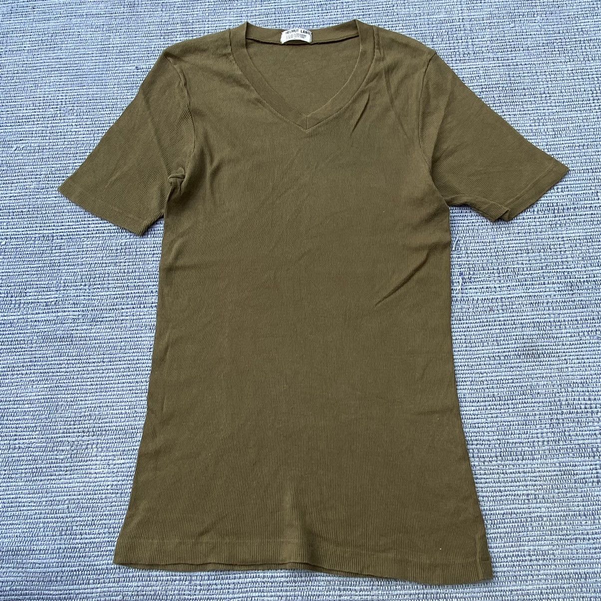 Helmut Lang × Vintage plain green tee Size US L / EU 52-54 / 3 - 1 Thumbnail