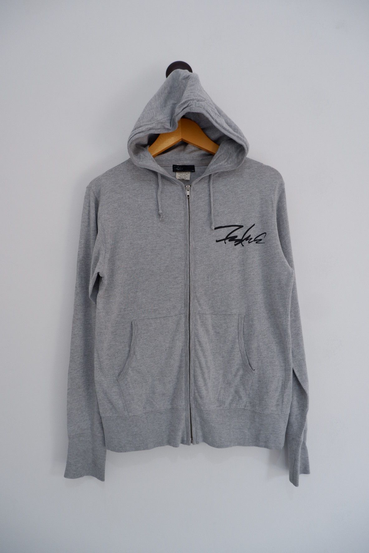 image of Futura Font Logo Hoodie Zipper in Grey, Men's (Size Medium)