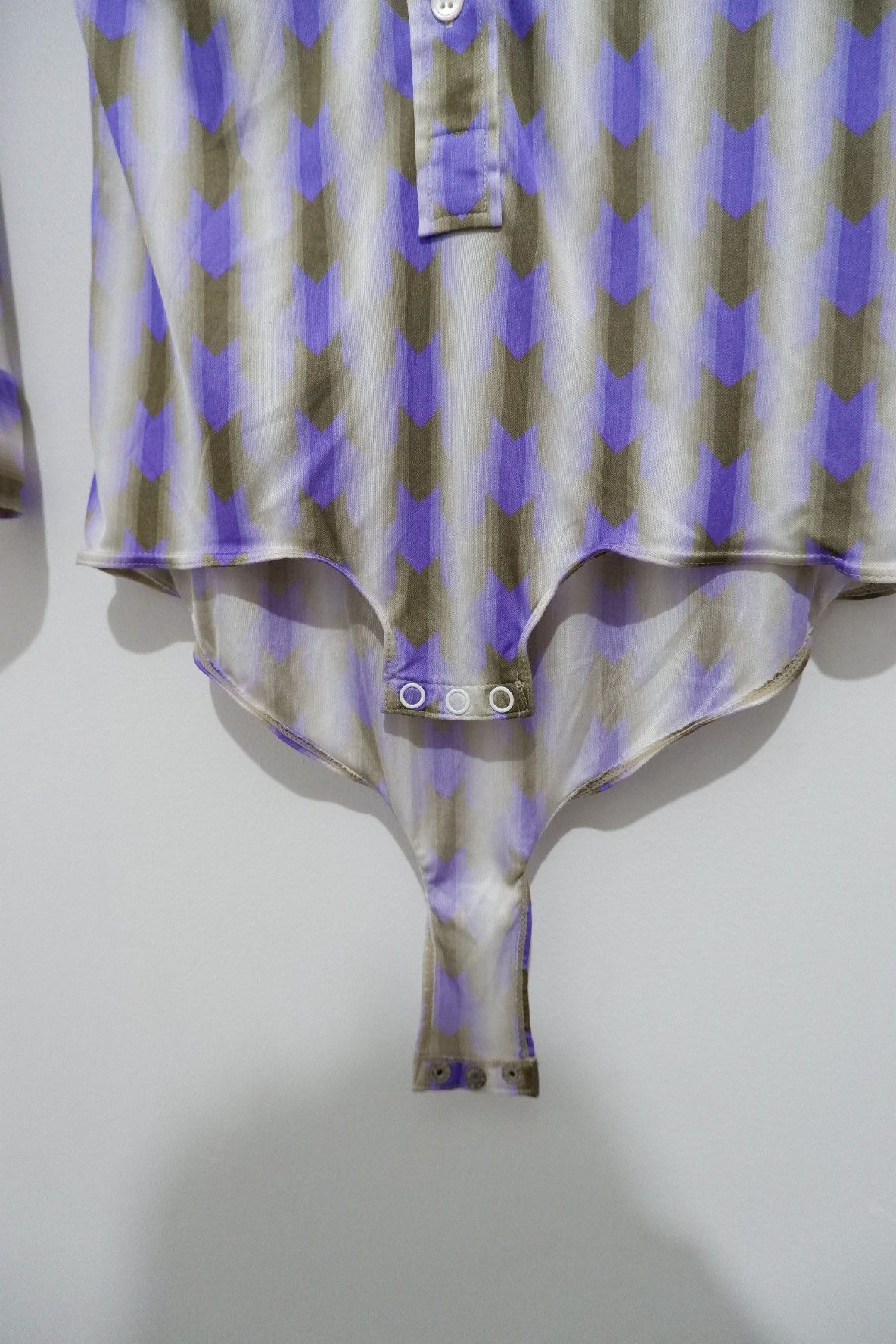 Issey Miyake 90s Wacoal x Issey Miyake Button Body suit | Womens Size M / US 6-8 / IT 42-44 - 4 Thumbnail