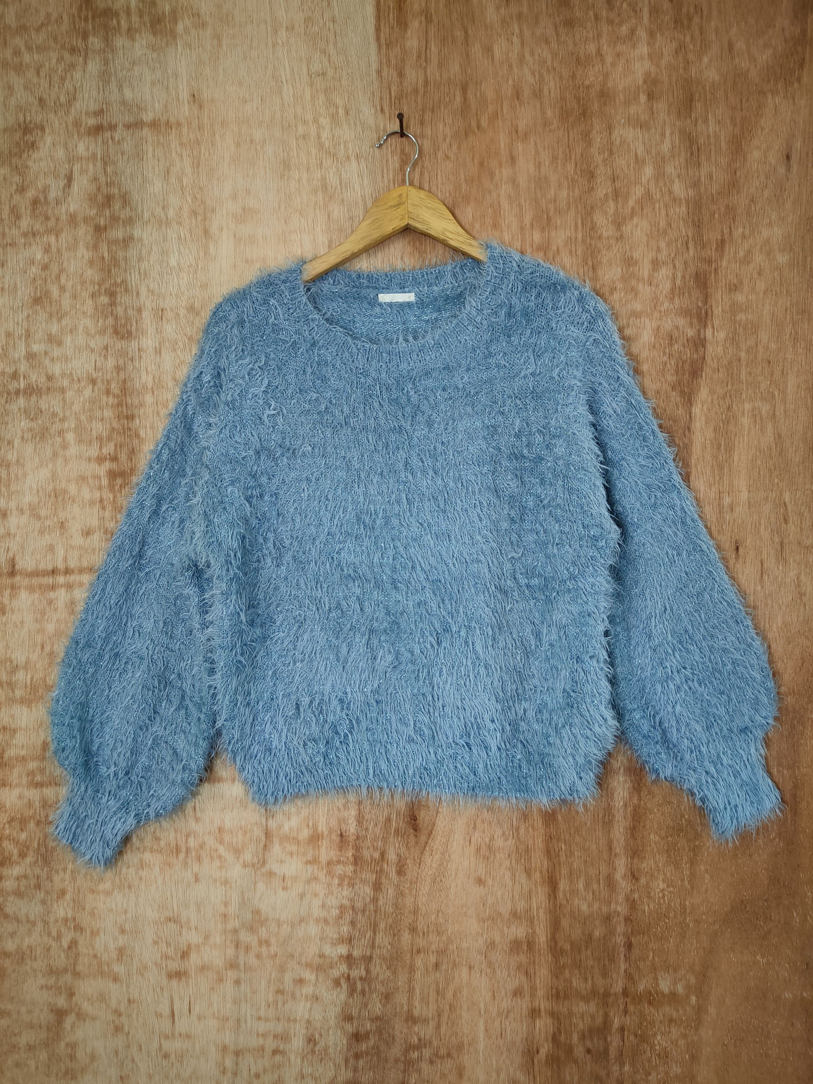 Aran Crafts DL GU mohair soft fur knitwear japan shag shaggy #46-459 Size US M / EU 48-50 / 2 - 1 Thumbnail