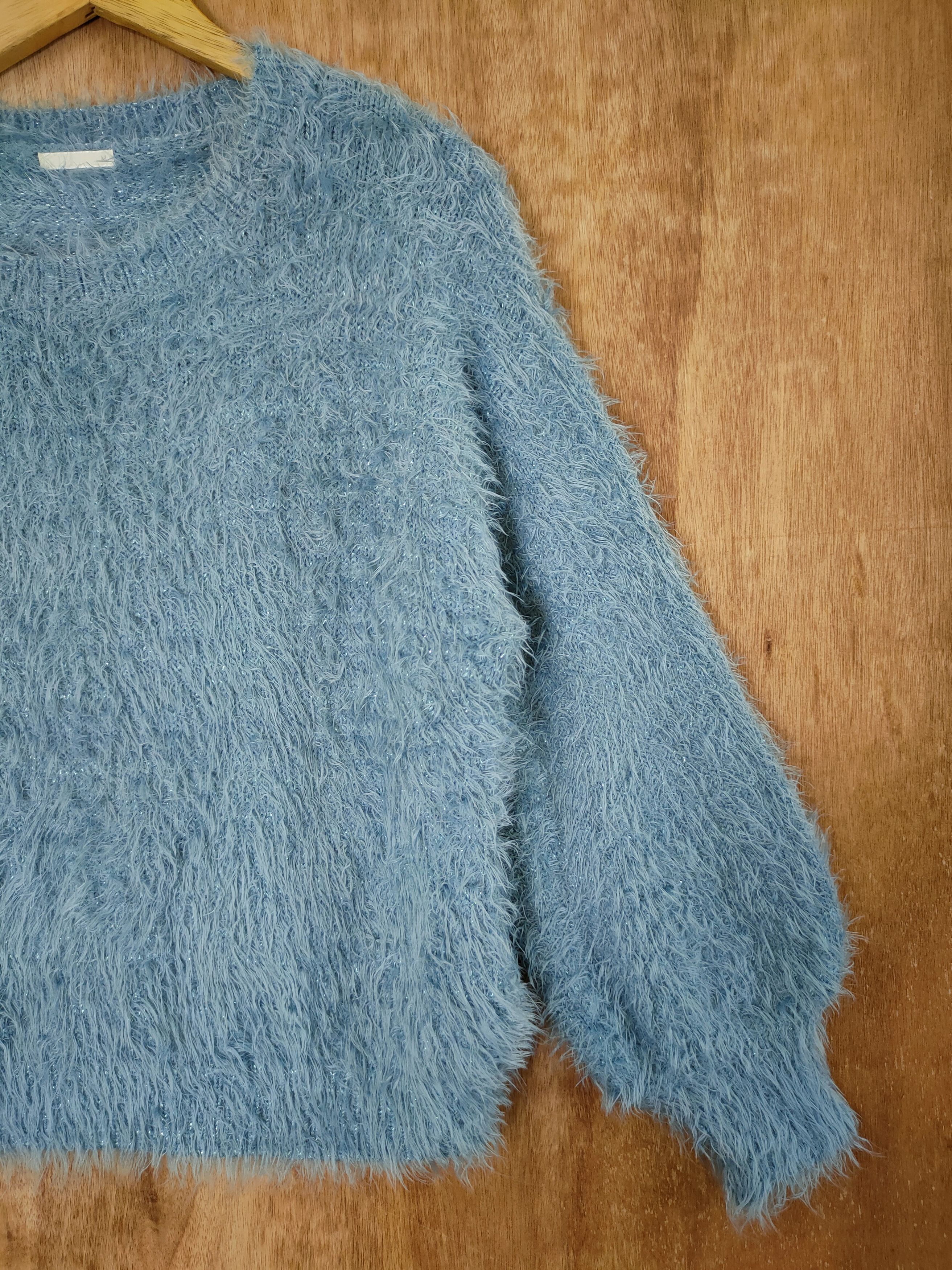 Aran Crafts DL GU mohair soft fur knitwear japan shag shaggy #46-459 Size US M / EU 48-50 / 2 - 3 Thumbnail