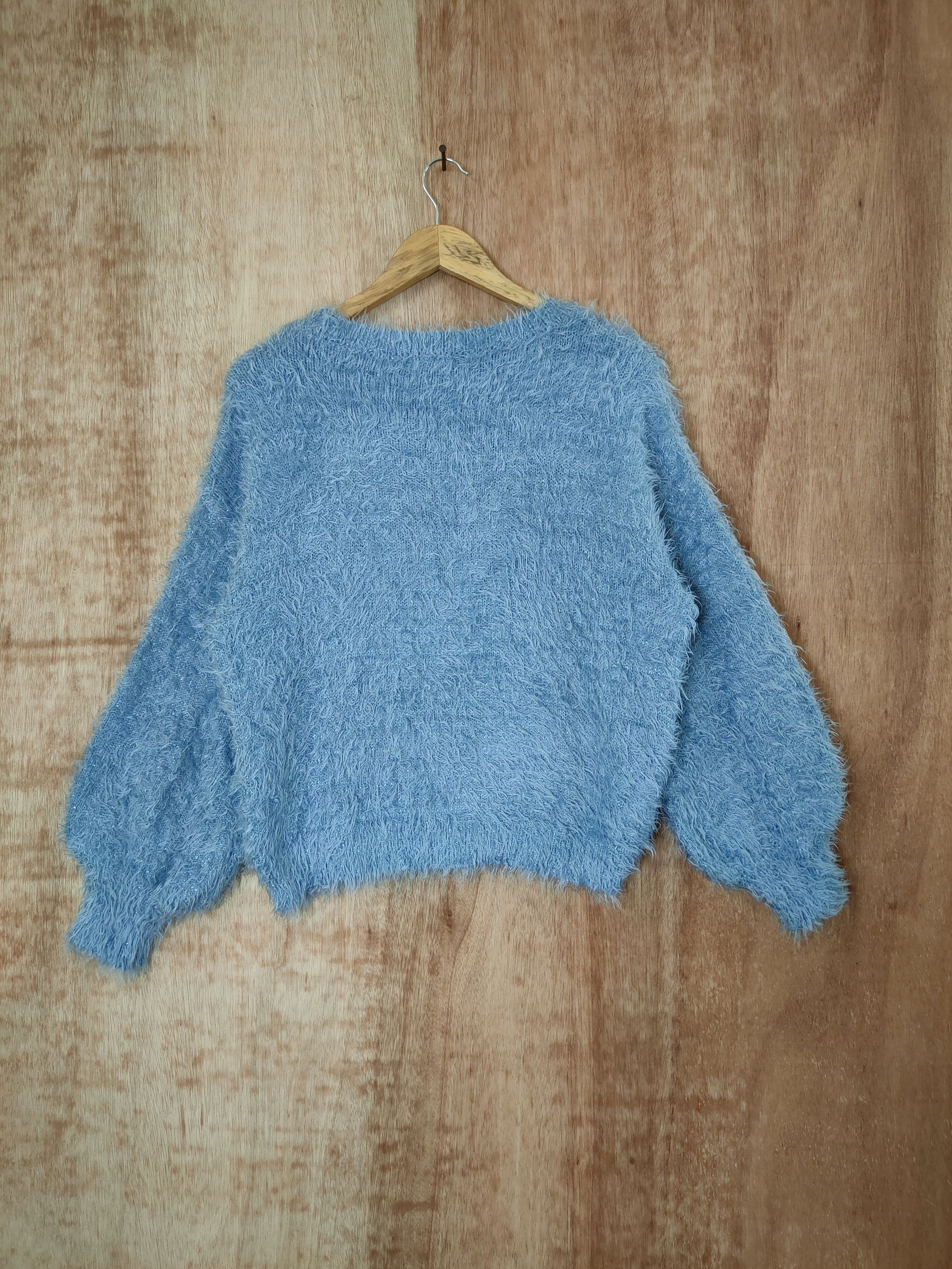 Aran Crafts DL GU mohair soft fur knitwear japan shag shaggy #46-459 Size US M / EU 48-50 / 2 - 7 Thumbnail