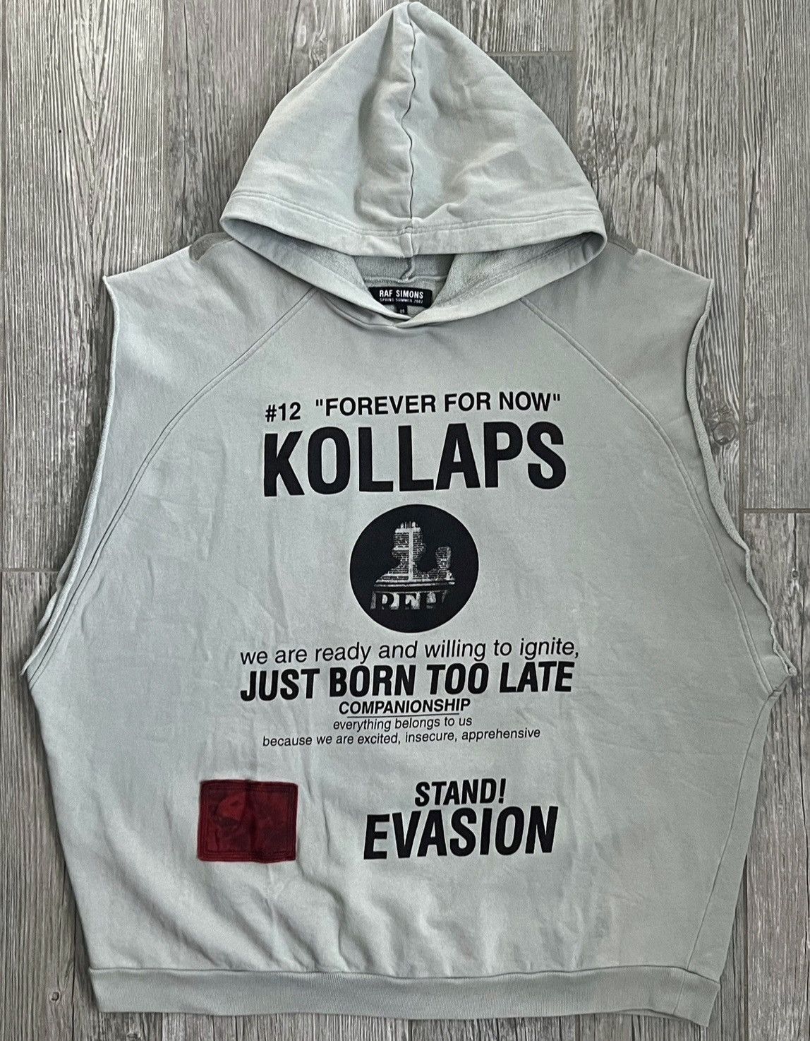 Raf Simons Kollaps Sleeveless Hoodie SS2002 Raf Simons Terror