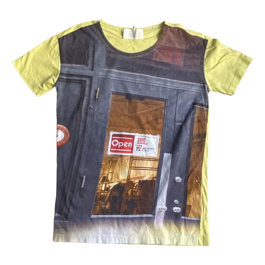 image of Maison Margiela Mm6 Print T Shirt in Yellow, Men's (Size Small)