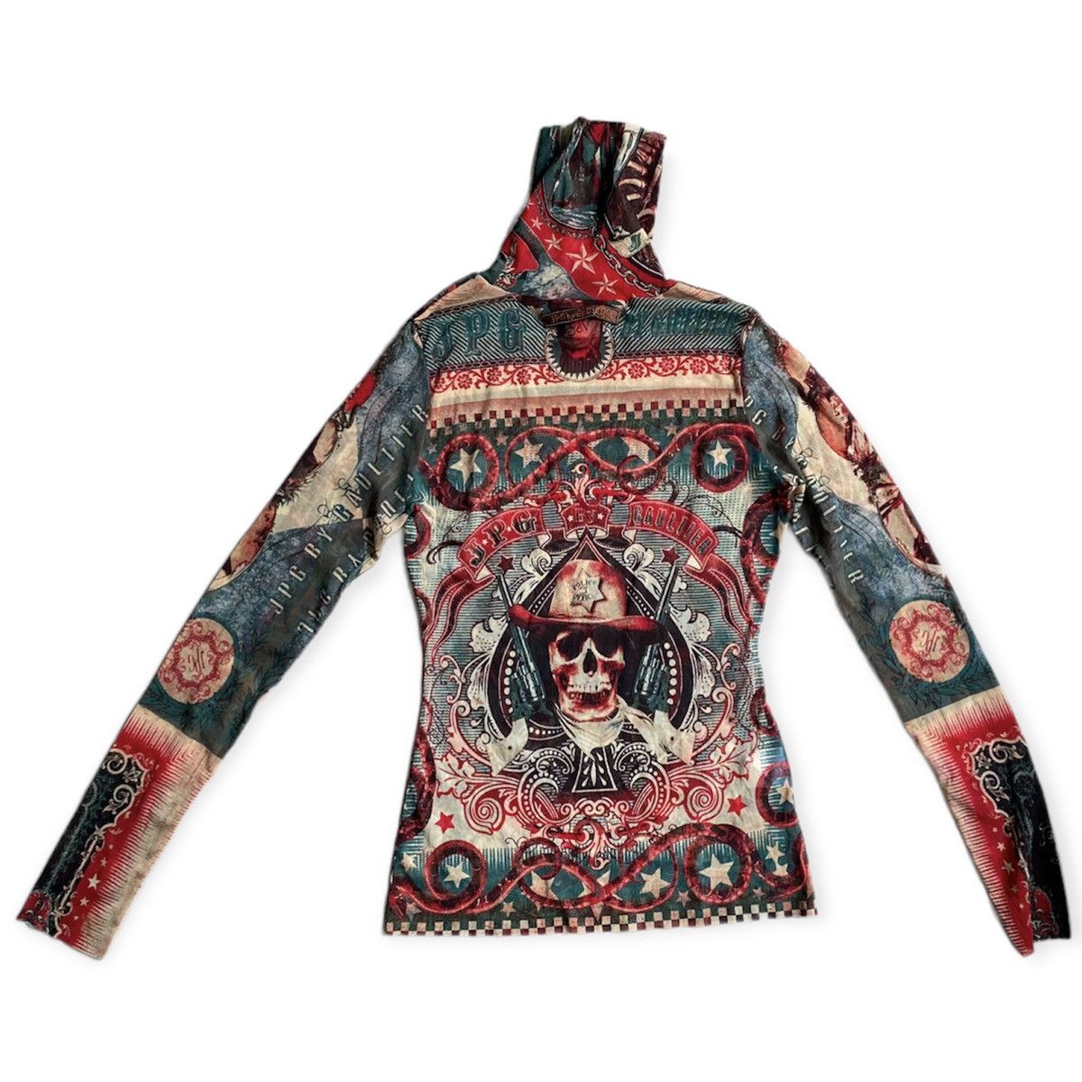 Jean Paul Gaultier Vintage Gaultier Native American Turtle Neck Sheet Mesh Size US XS / EU 42 / 0 - 1 Thumbnail