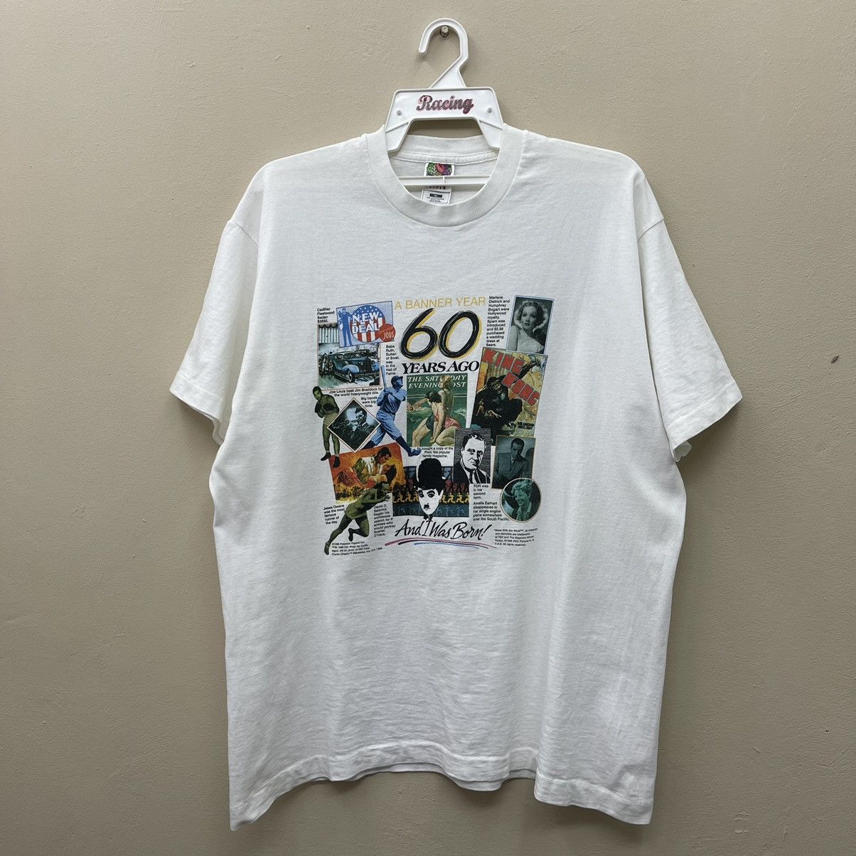 Vintage Vintage A Banner Year 60 Year Ago Movie T-Shirt Nice! Size US XL / EU 56 / 4 - 1 Thumbnail