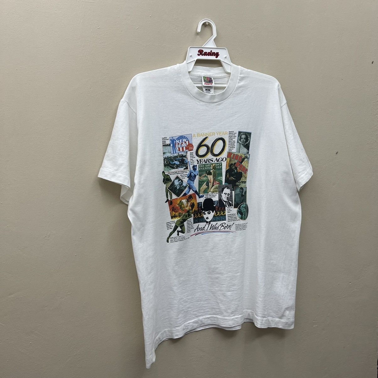 Vintage Vintage A Banner Year 60 Year Ago Movie T-Shirt Nice! Size US XL / EU 56 / 4 - 7 Thumbnail