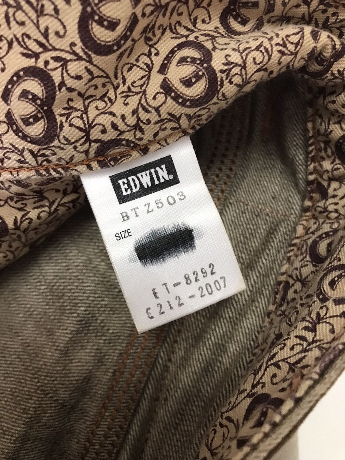 Edwin Baggy Flared🔥Edwin 503 Lightning Brown Distressed Denim Pant Size US 35 - 11 Thumbnail