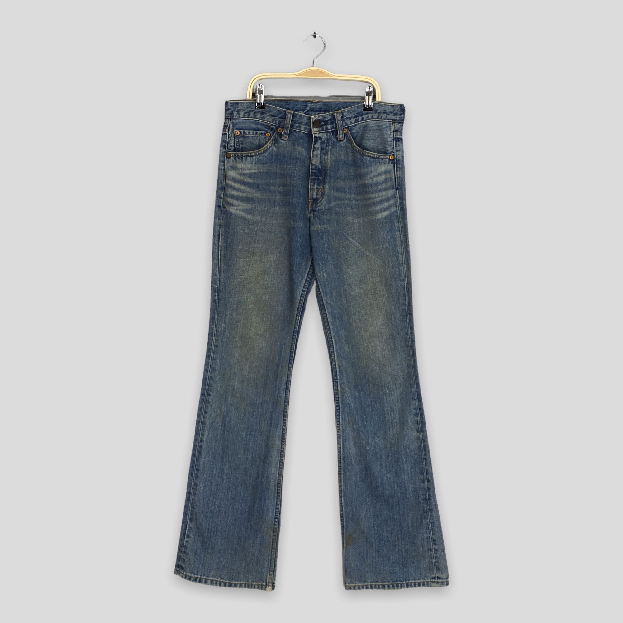 image of Size 30X33 Vintage 90's Levi's 517 Faded High Flare Jeans in Blue, Men's