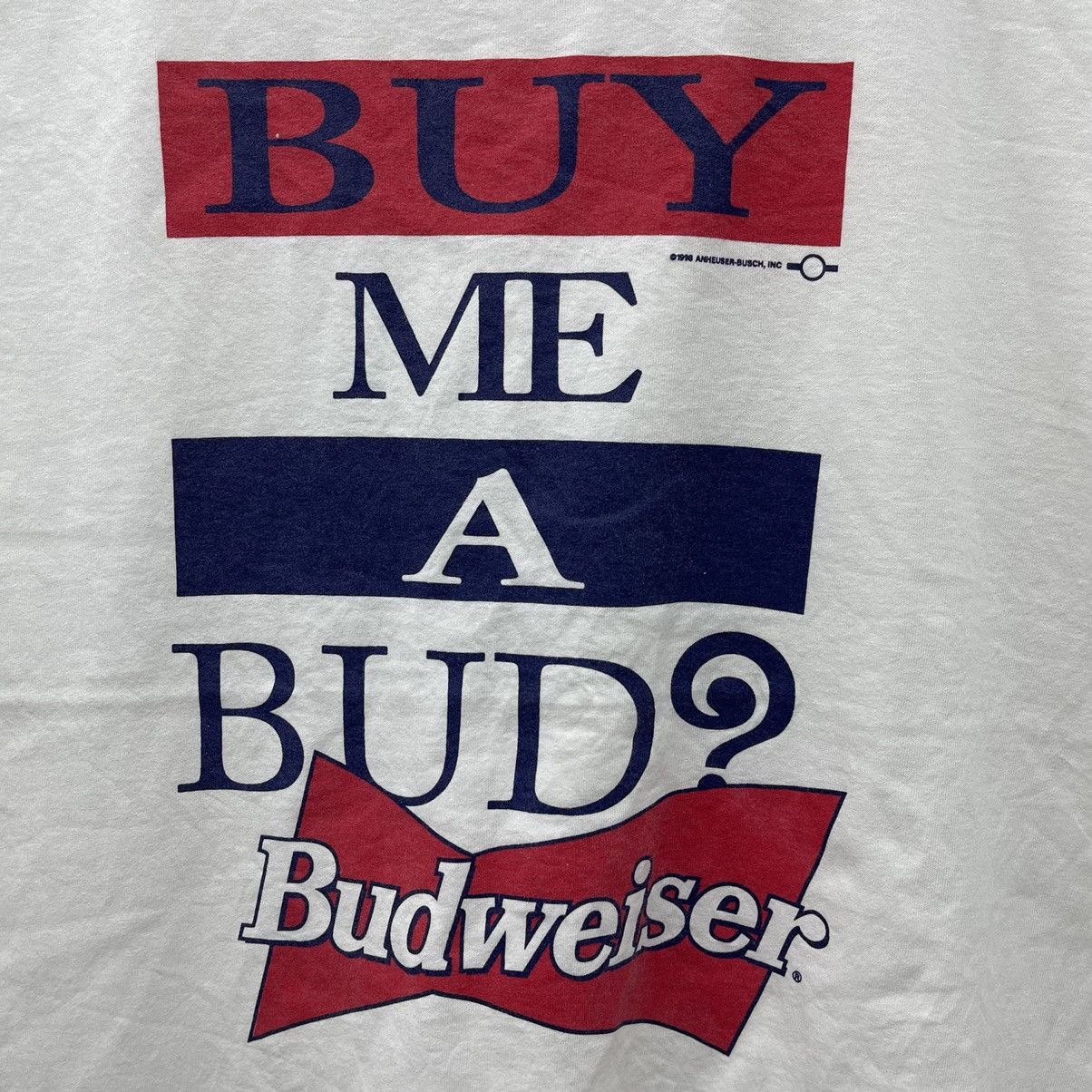 Budweiser × Vintage Vintage 90s Budweiser Buy Me A Bud Budweiser Promo Tee Size US XL / EU 56 / 4 - 2 Thumbnail