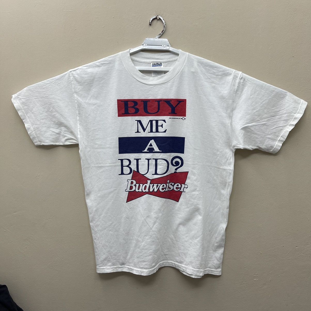 Budweiser × Vintage Vintage 90s Budweiser Buy Me A Bud Budweiser Promo Tee Size US XL / EU 56 / 4 - 1 Thumbnail