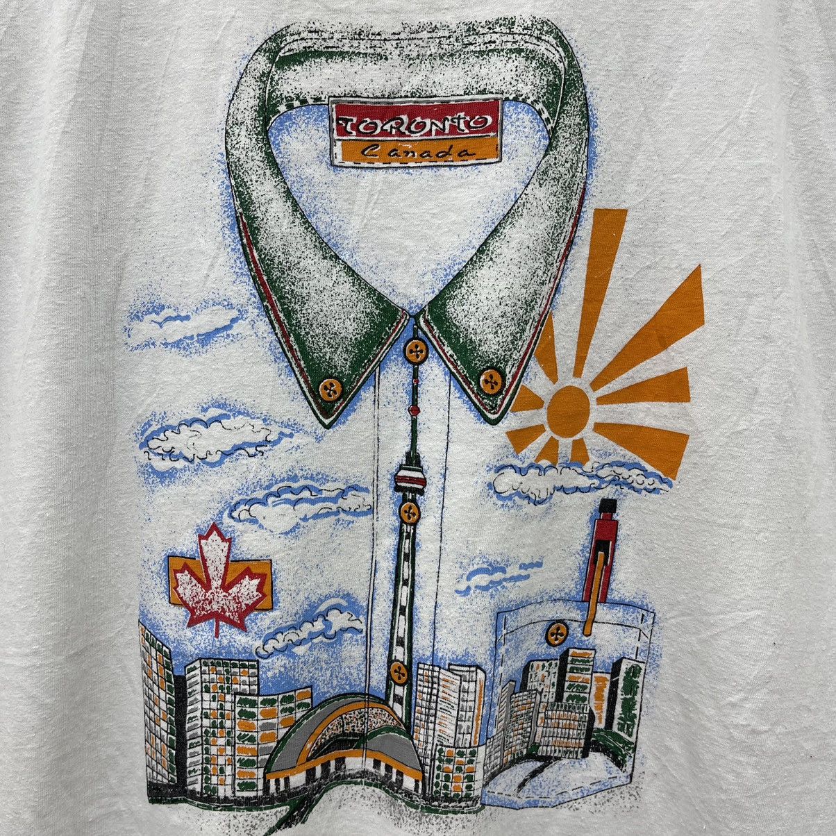 Vintage Vintage 90s Toronto Canada Country Promo Graphic T-Shirt Size US XL / EU 56 / 4 - 2 Thumbnail