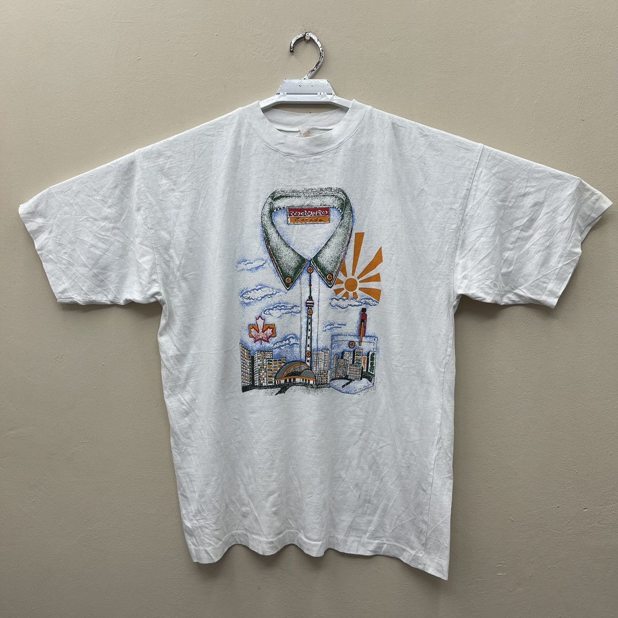 Vintage Vintage 90s Toronto Canada Country Promo Graphic T-Shirt Size US XL / EU 56 / 4 - 1 Thumbnail