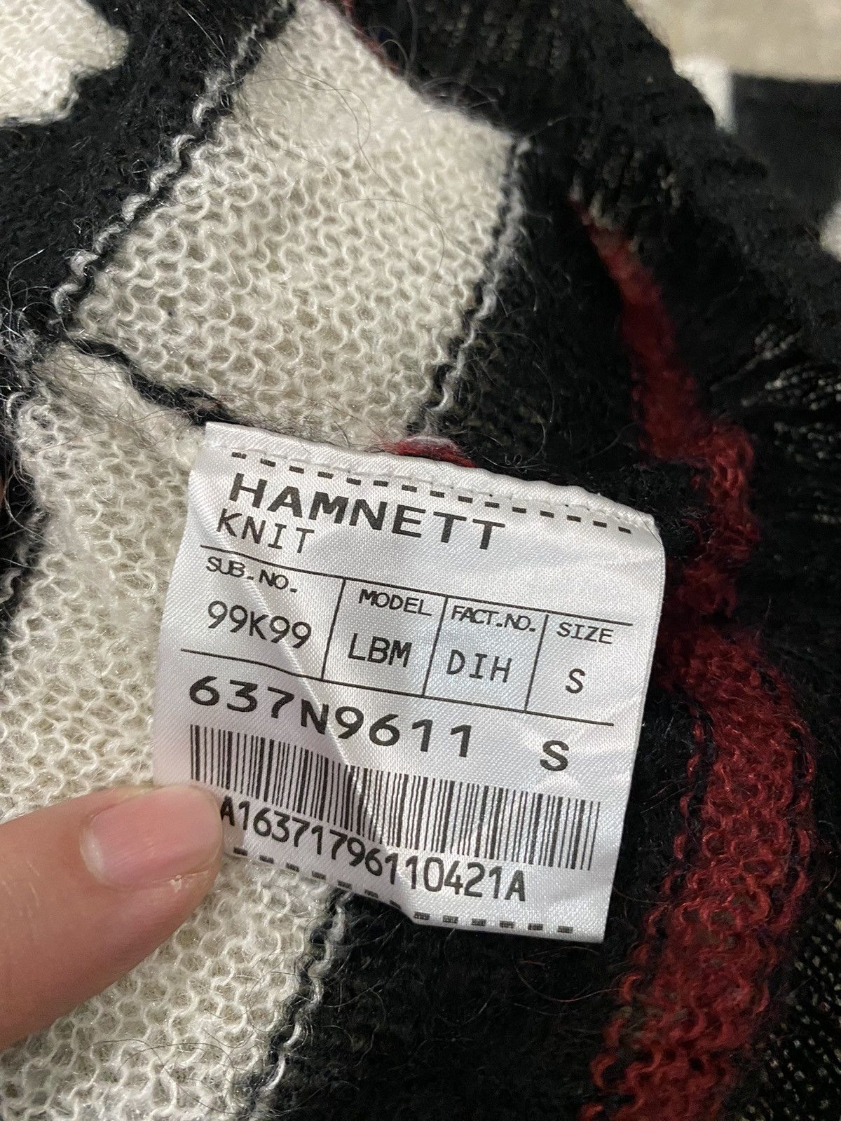 Katharine Hamnett London Mohair mesh striped Knitwear Size US S / EU 44-46 / 1 - 9 Thumbnail