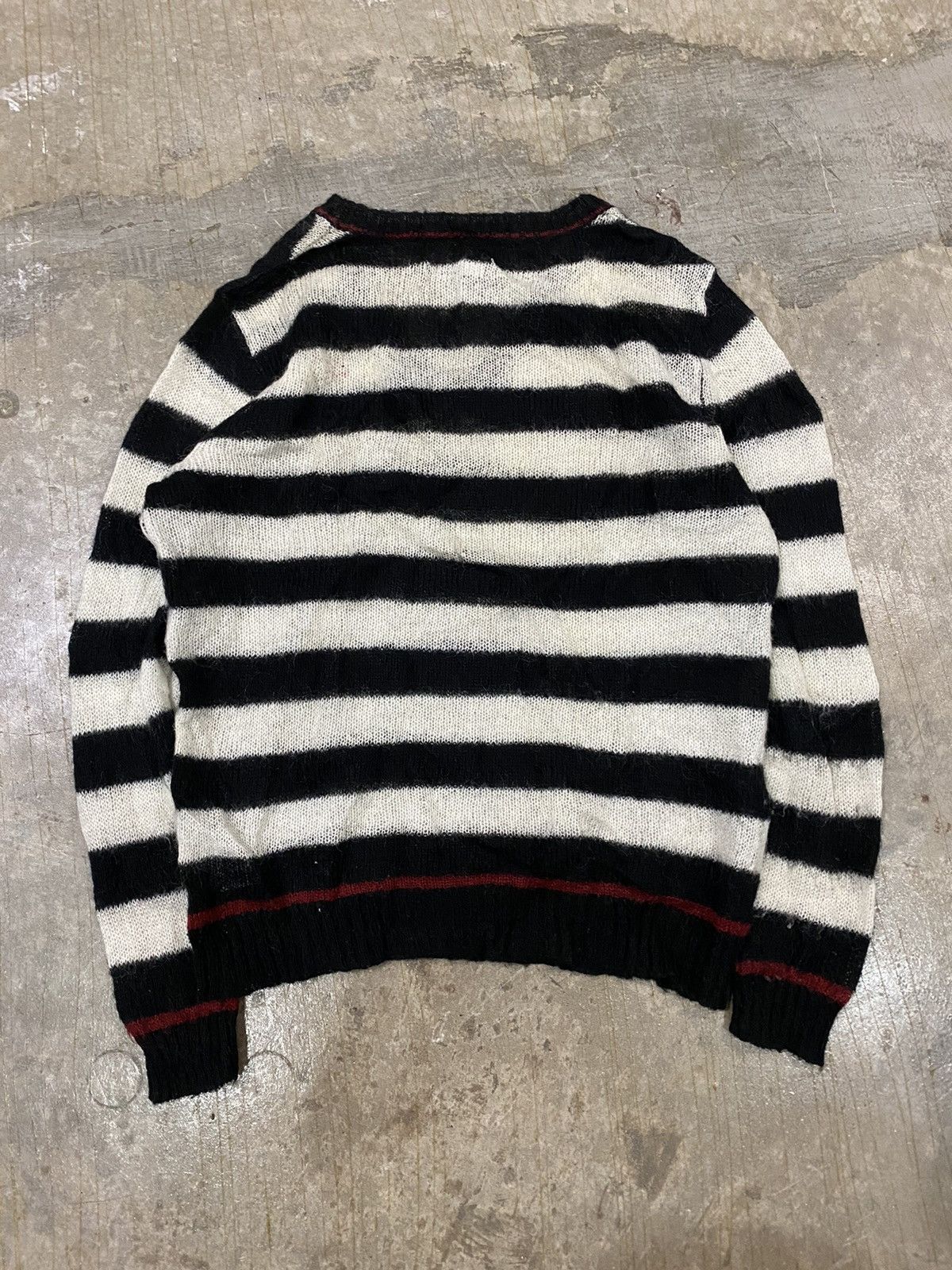 Katharine Hamnett London Mohair mesh striped Knitwear Size US S / EU 44-46 / 1 - 8 Thumbnail