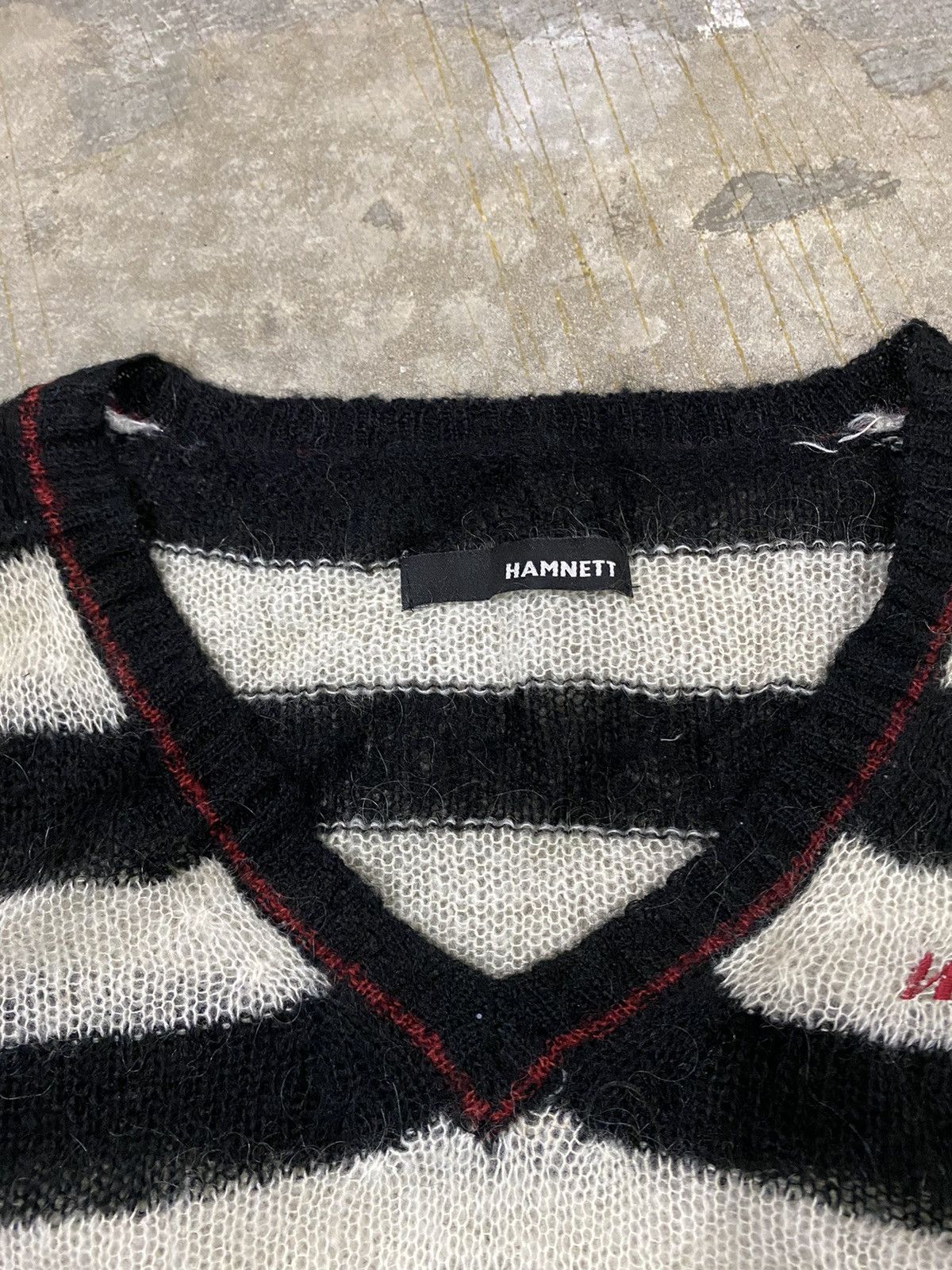 Katharine Hamnett London Mohair mesh striped Knitwear Size US S / EU 44-46 / 1 - 5 Thumbnail