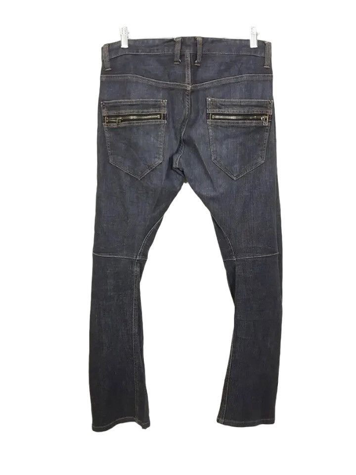 DOMINATE Handcrafted Jeans Pocket Zipper Curve Legs Pant