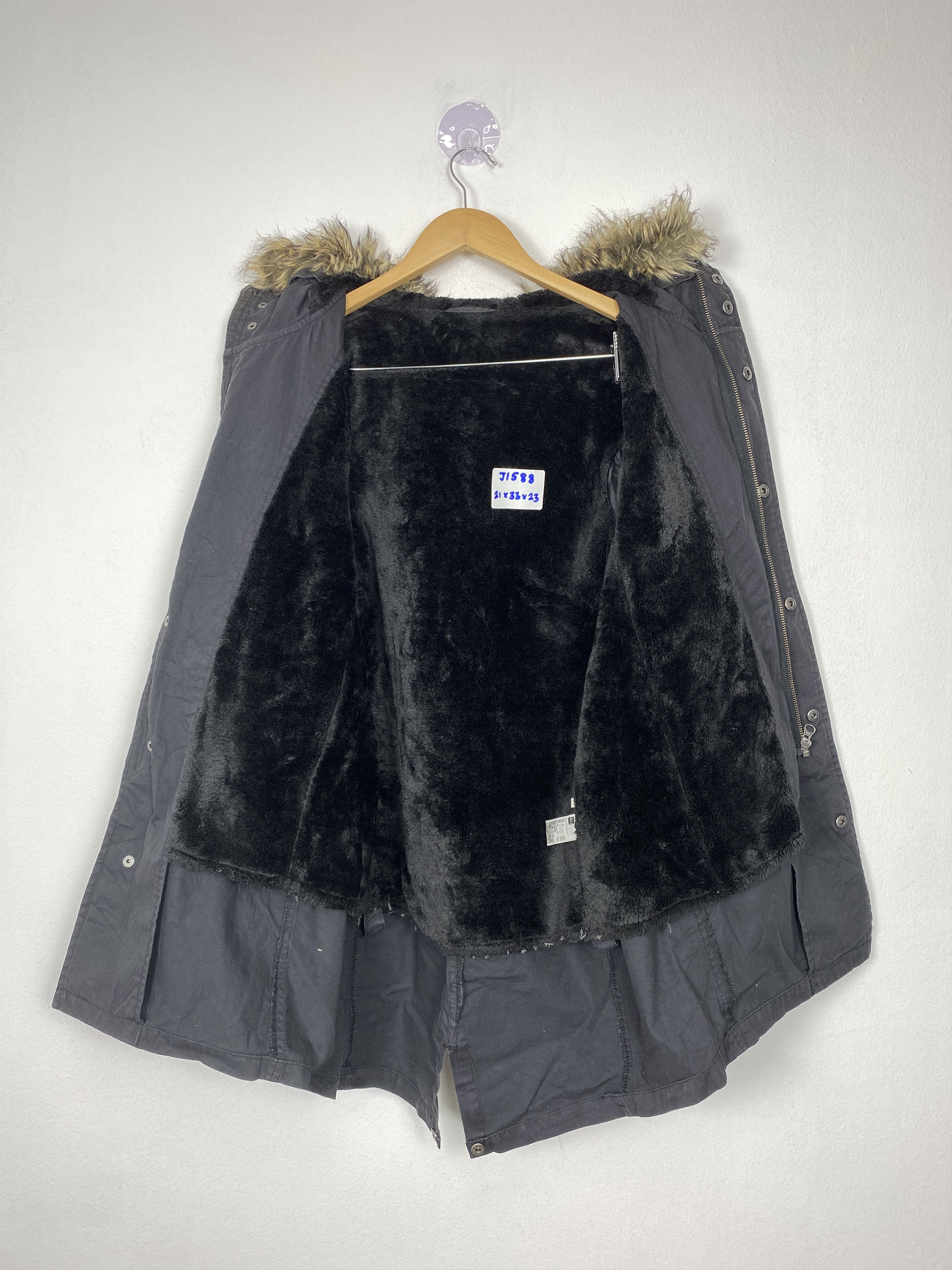 GU Vintage GU Hoodie Sherpa Lining Zip Up Jacket J1588 Size US S / EU 44-46 / 1 - 8 Thumbnail