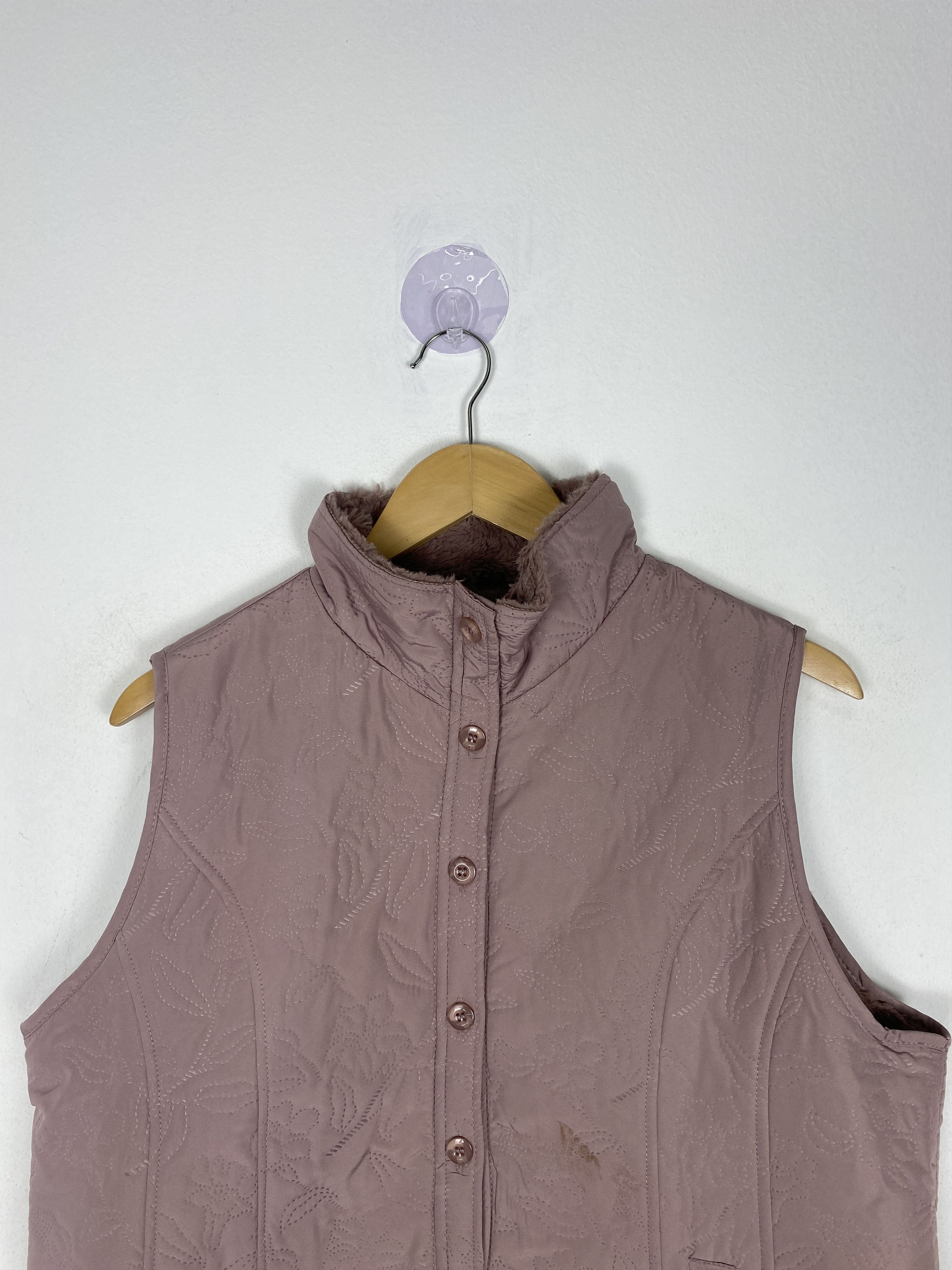 Japanese Brand × Vintage Vintage Japanese Brand Fleece Lining Button Up Vest Size S / US 4 / IT 40 - 2 Thumbnail