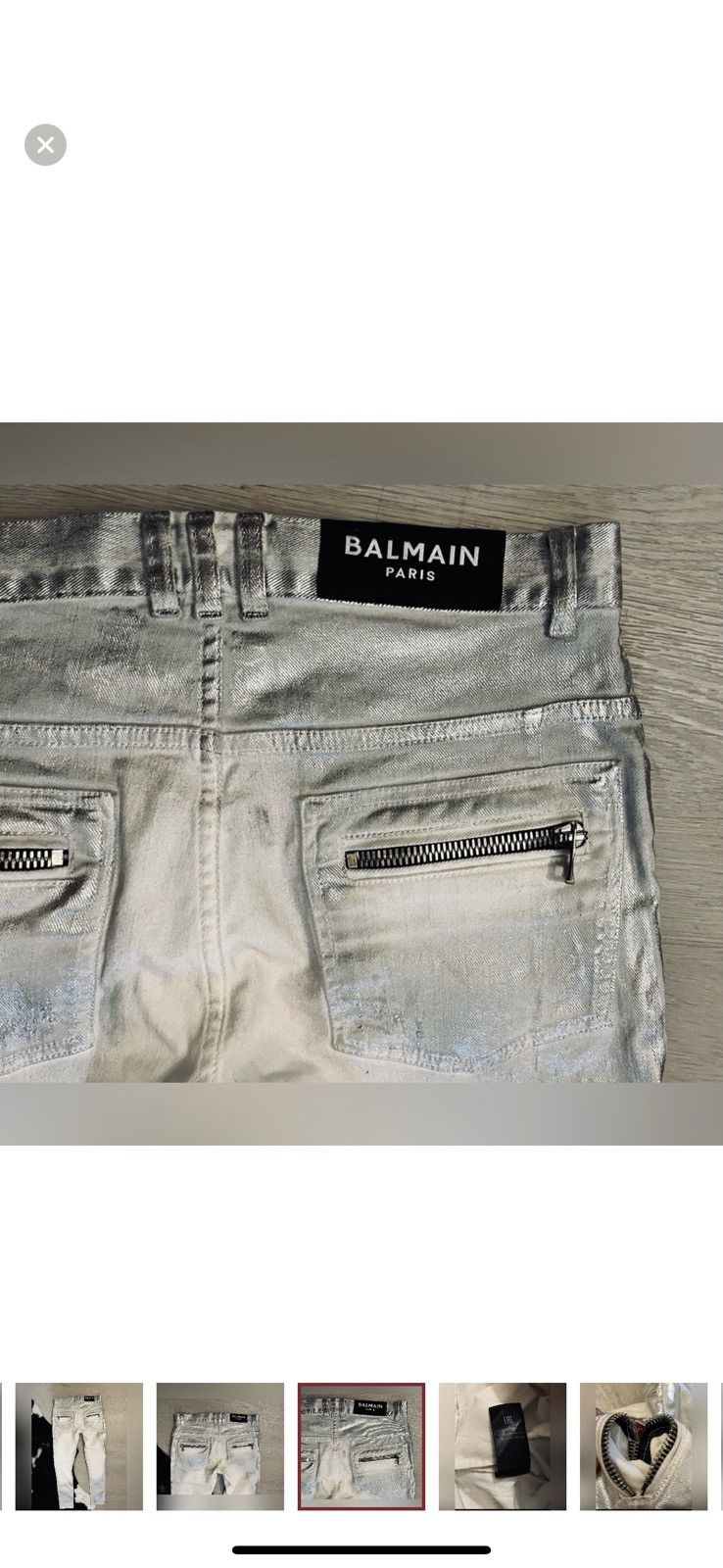 Pierre Balmain Platinum Balmain Biker Pants Size US 29 - 7 Thumbnail