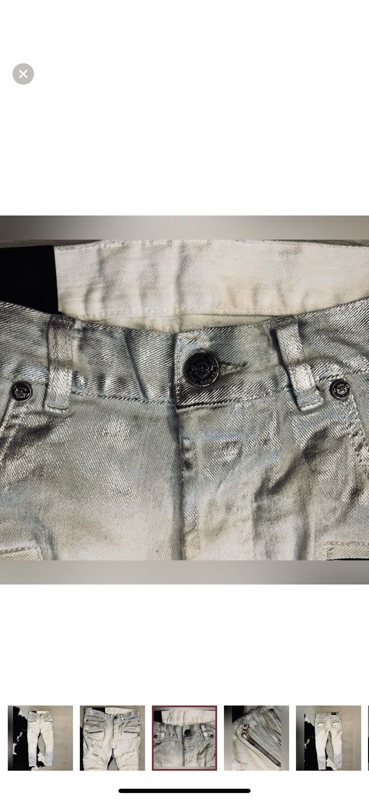 Pierre Balmain Platinum Balmain Biker Pants Size US 29 - 3 Thumbnail