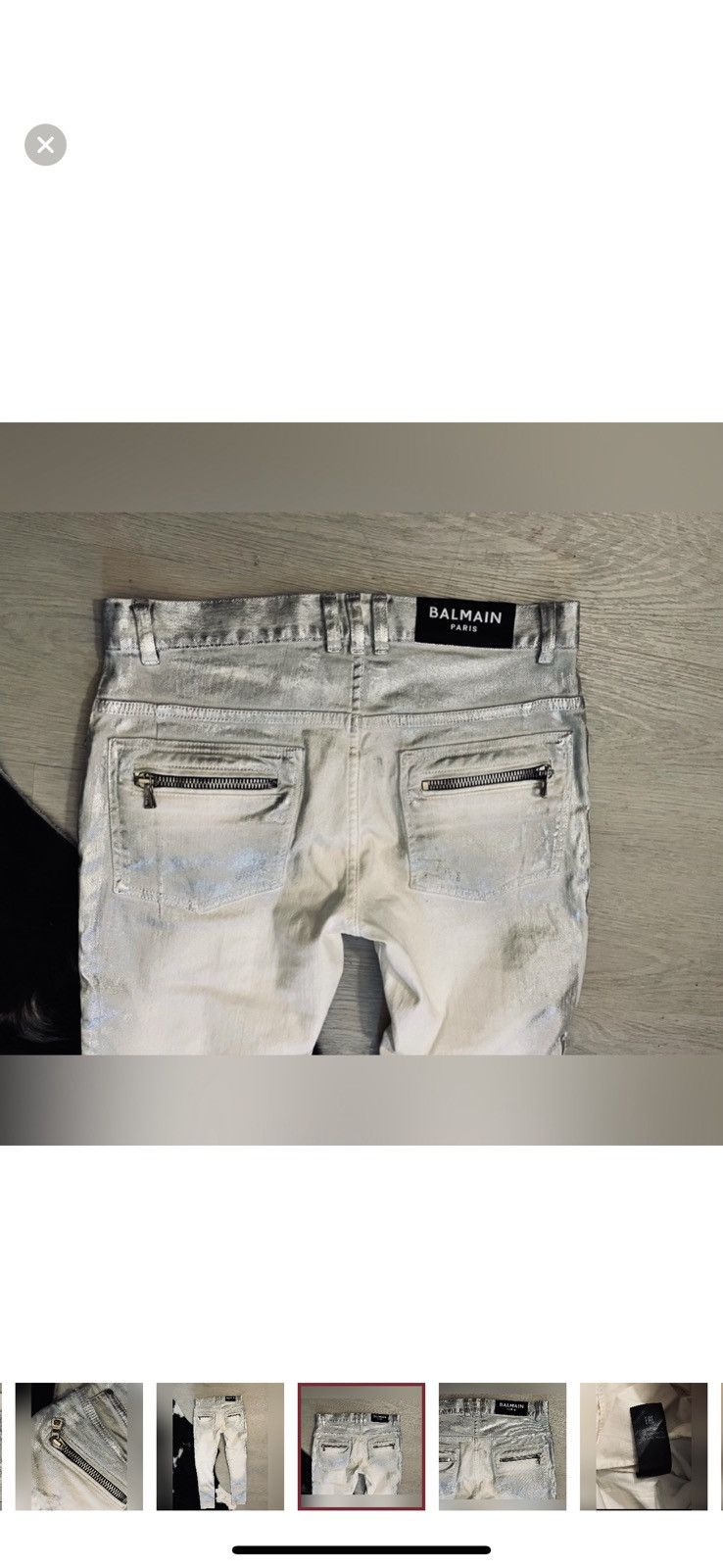 Pierre Balmain Platinum Balmain Biker Pants Size US 29 - 6 Thumbnail