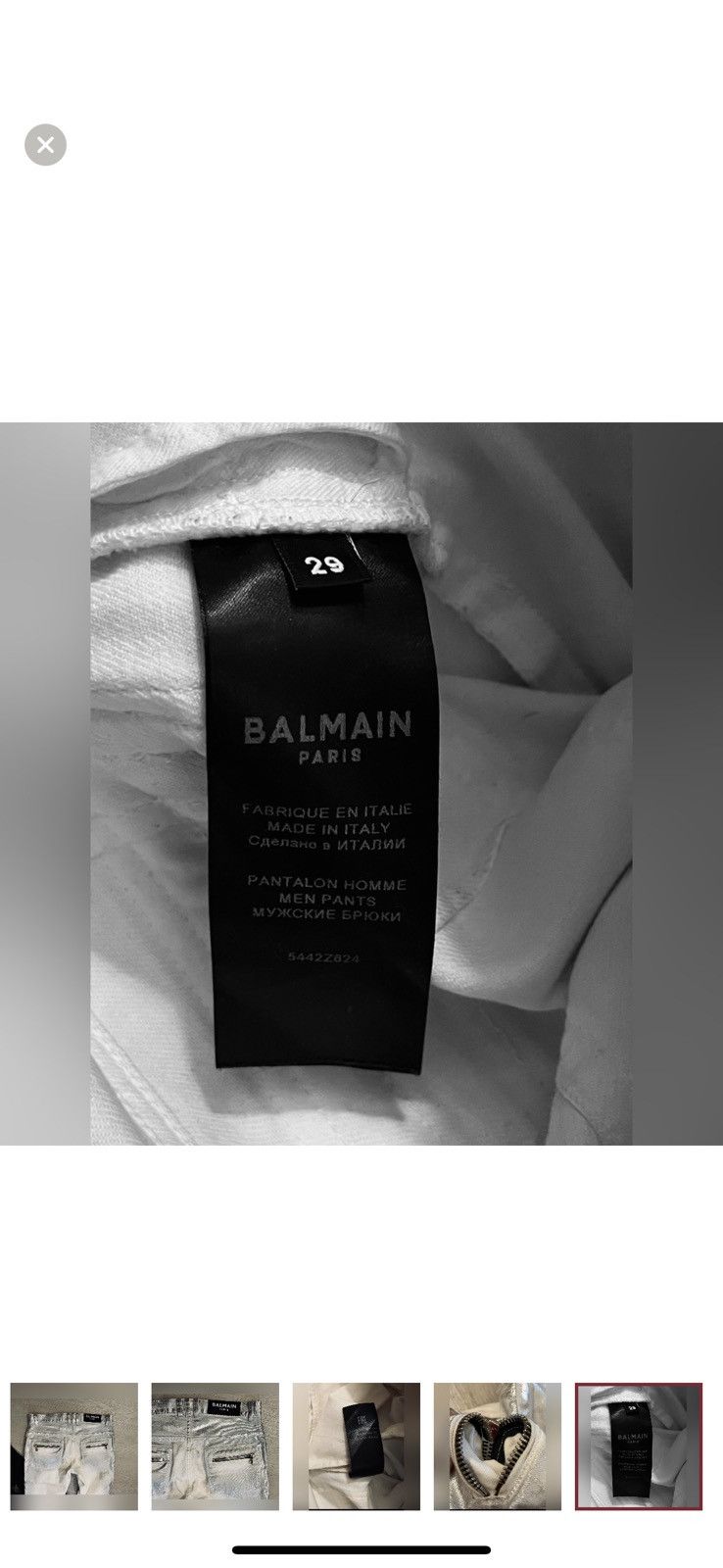 Pierre Balmain Platinum Balmain Biker Pants Size US 29 - 10 Thumbnail
