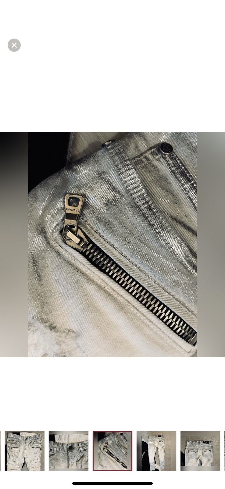Pierre Balmain Platinum Balmain Biker Pants Size US 29 - 4 Thumbnail