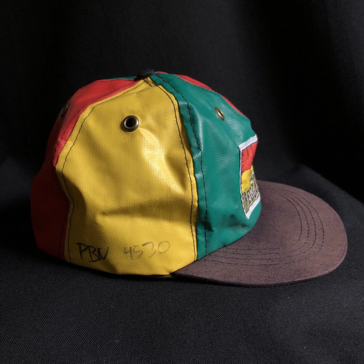 Bob Marley × Vintage Rare! Bob Marley Reggea Club Rasta PVC Recycle Trucker Cap Size ONE SIZE - 4 Thumbnail