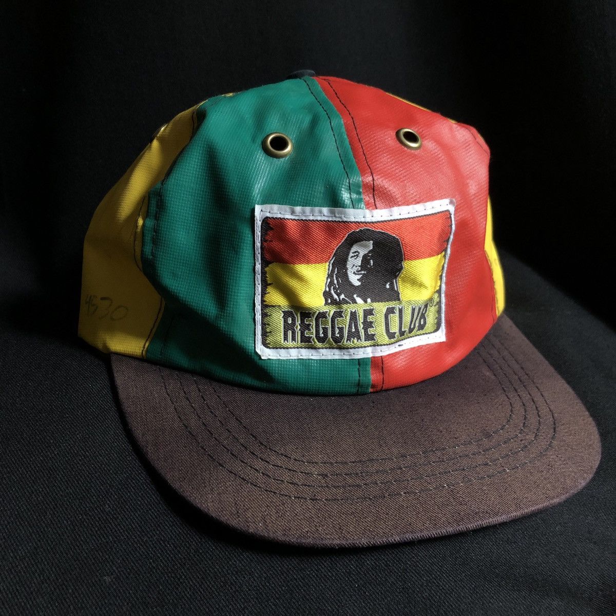 Bob Marley × Vintage Rare! Bob Marley Reggea Club Rasta PVC Recycle Trucker Cap Size ONE SIZE - 1 Thumbnail