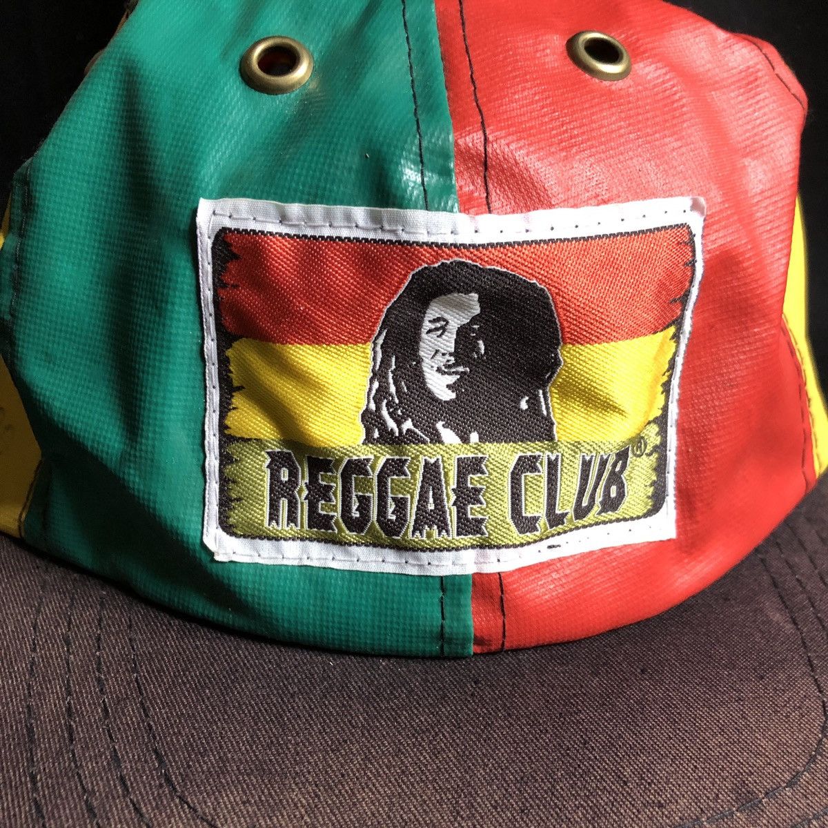 Bob Marley × Vintage Rare! Bob Marley Reggea Club Rasta PVC Recycle Trucker Cap Size ONE SIZE - 7 Thumbnail