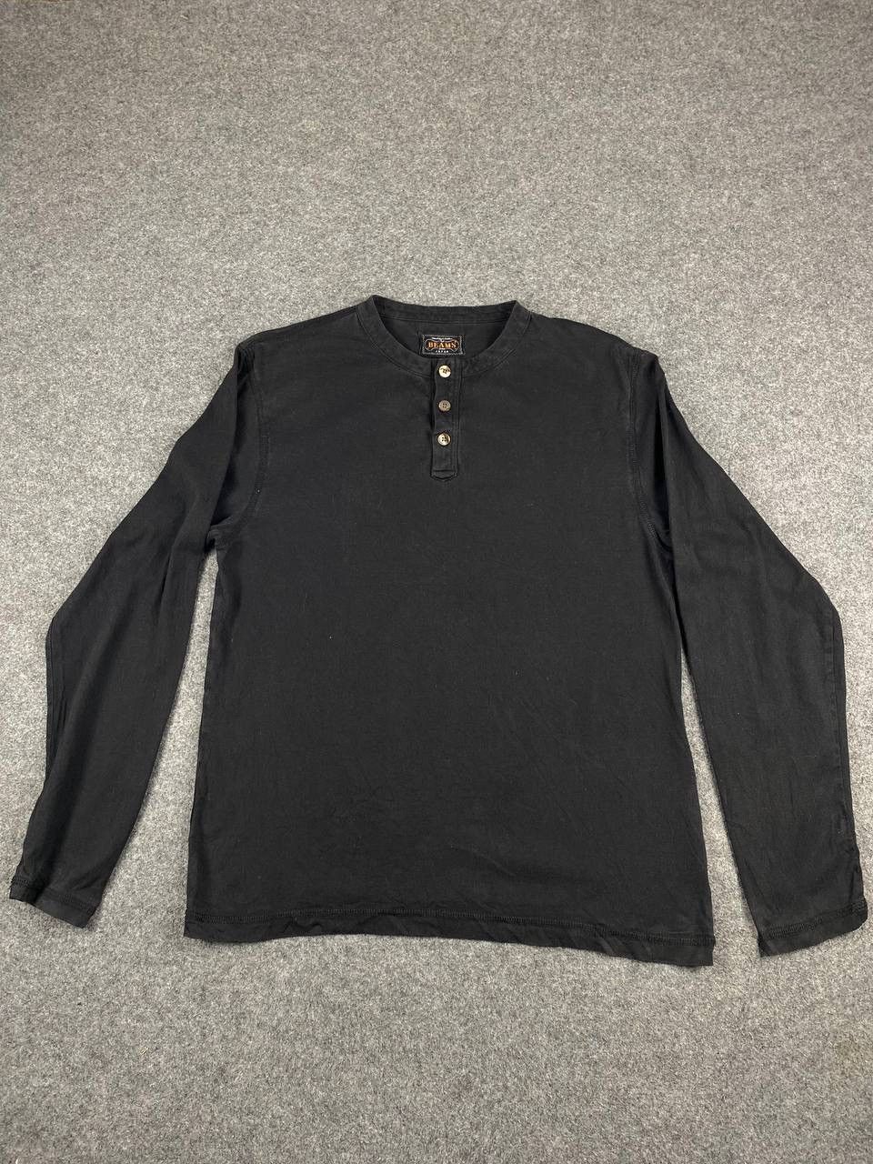 image of Beams Plus Vintage Beams Japan Longsleeves Tshirt Nice Design in Black, Men's (Size Small)