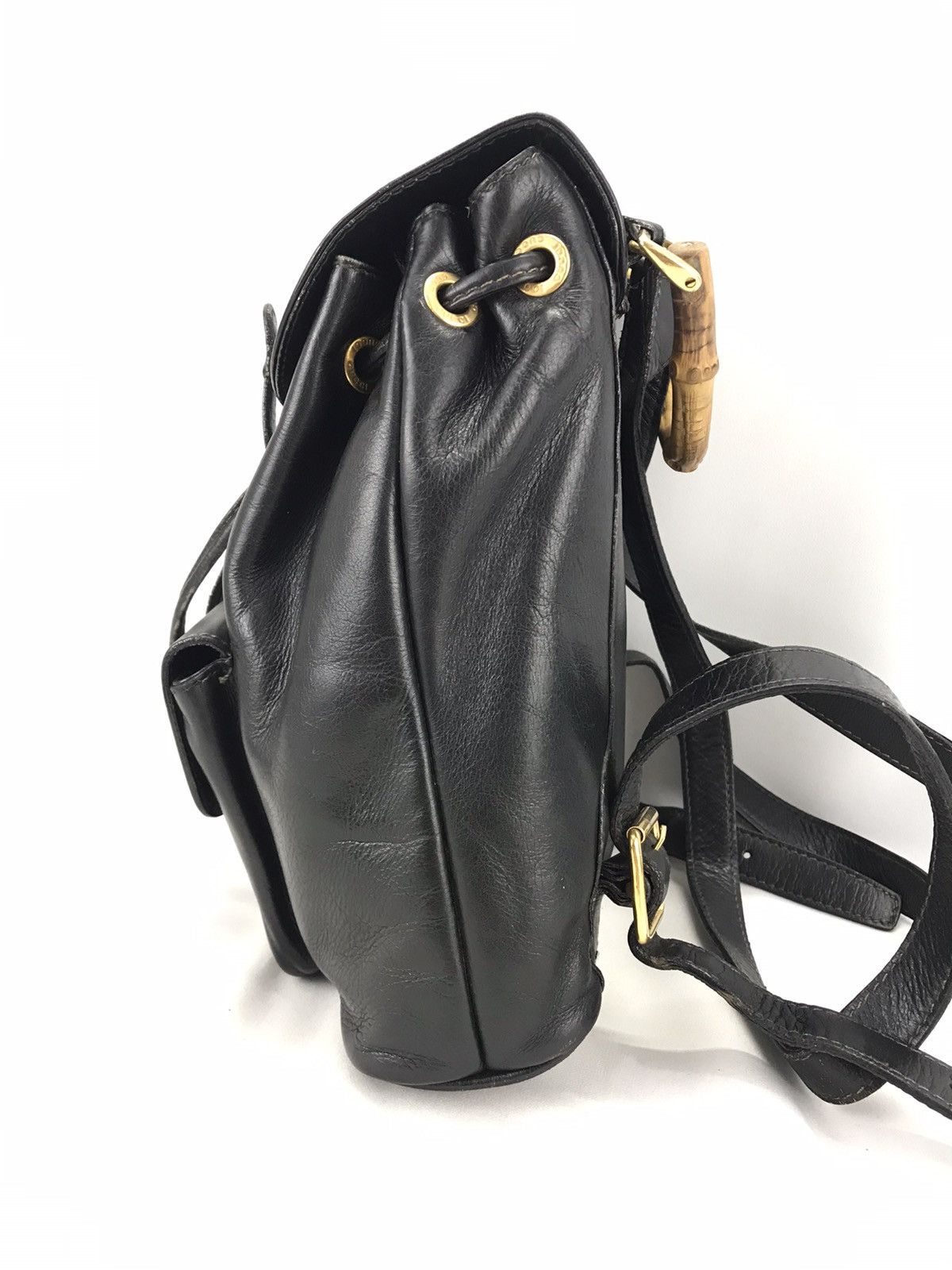Gucci ❌Last Drop❌Vintage Gucci Bamboo Small Backpack Leather Size ONE SIZE - 6 Thumbnail