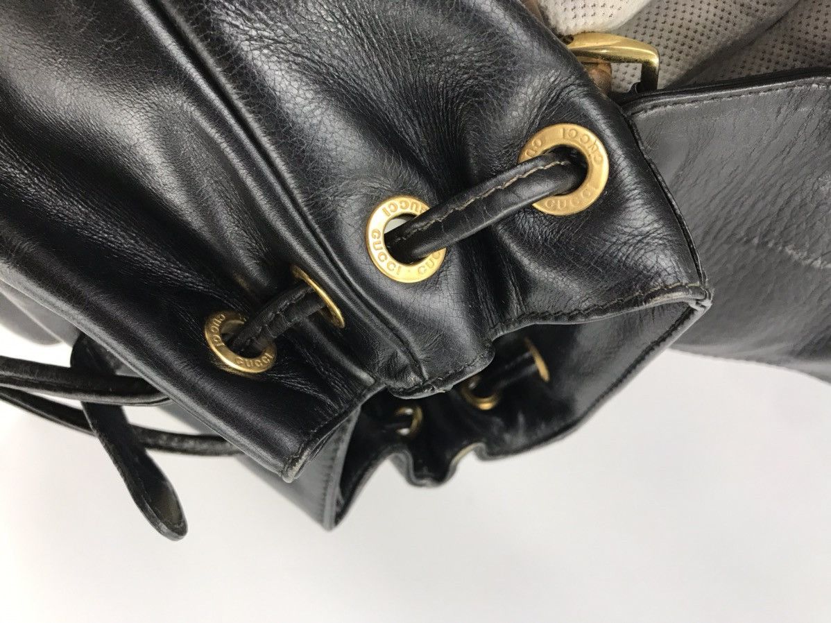 Gucci ❌Last Drop❌Vintage Gucci Bamboo Small Backpack Leather Size ONE SIZE - 13 Thumbnail