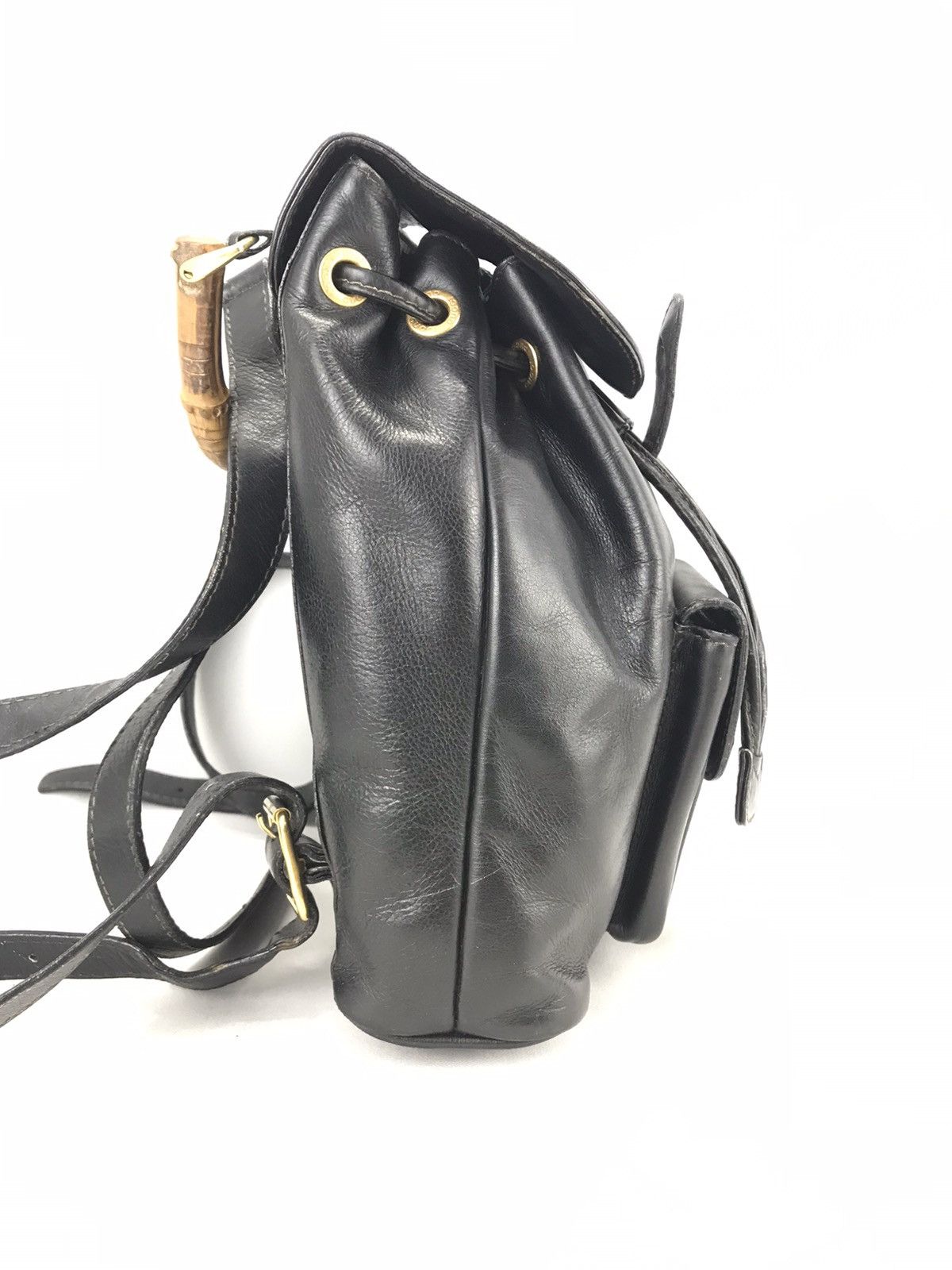 Gucci ❌Last Drop❌Vintage Gucci Bamboo Small Backpack Leather Size ONE SIZE - 5 Thumbnail