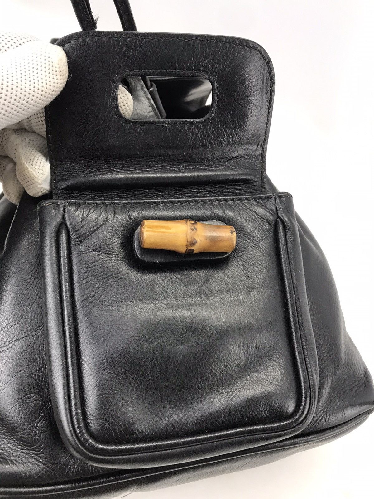 Gucci ❌Last Drop❌Vintage Gucci Bamboo Small Backpack Leather Size ONE SIZE - 11 Thumbnail